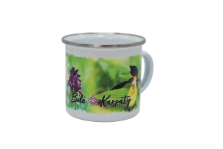 Plechový hrnek Bíle Karpaty - orchideje